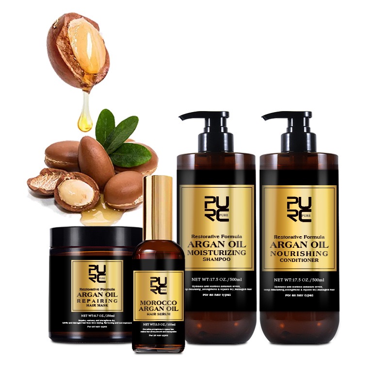 Argan Oil Treatment - Shampoing à l'huile d'argan marocain, après-shampooing,