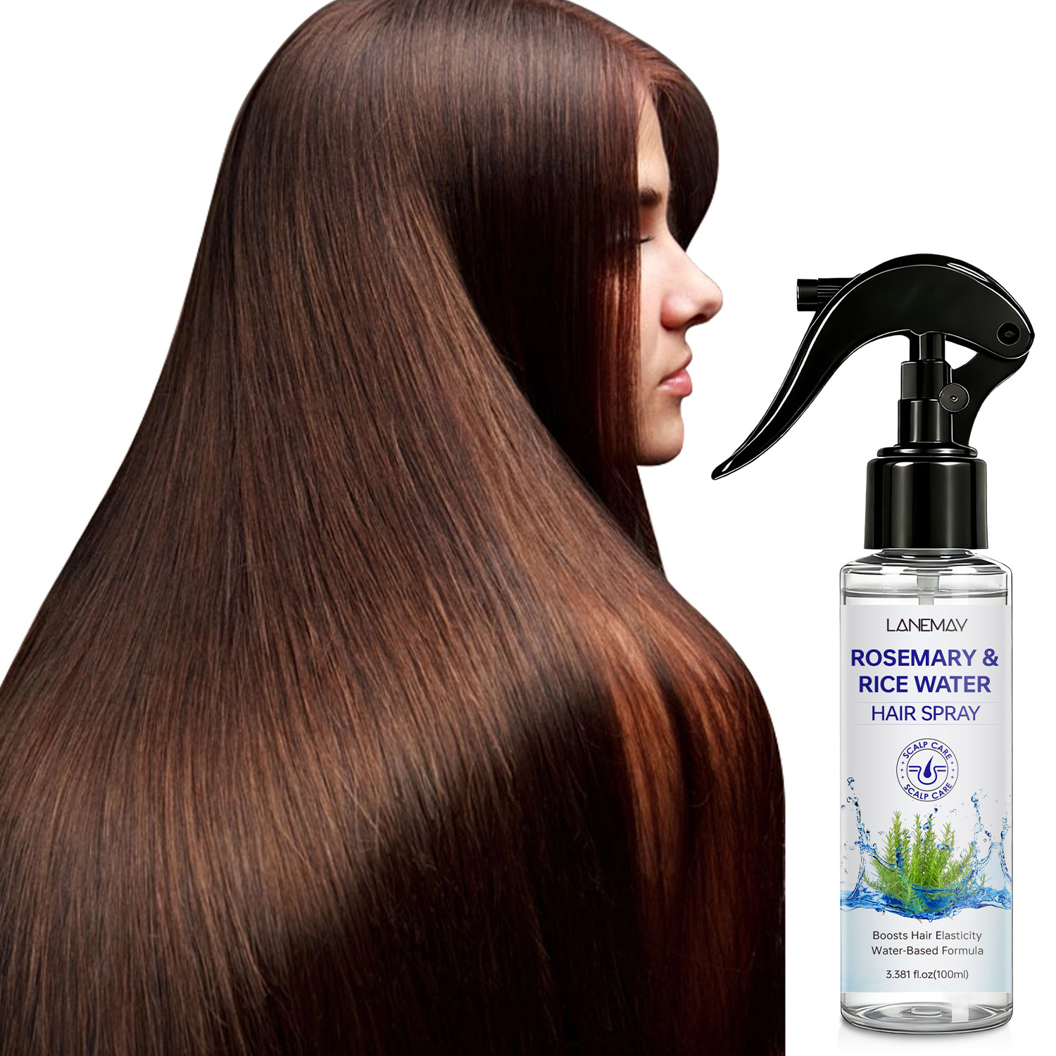 Hair Care With Rice Water - Spray capillaire à la rosemarie et