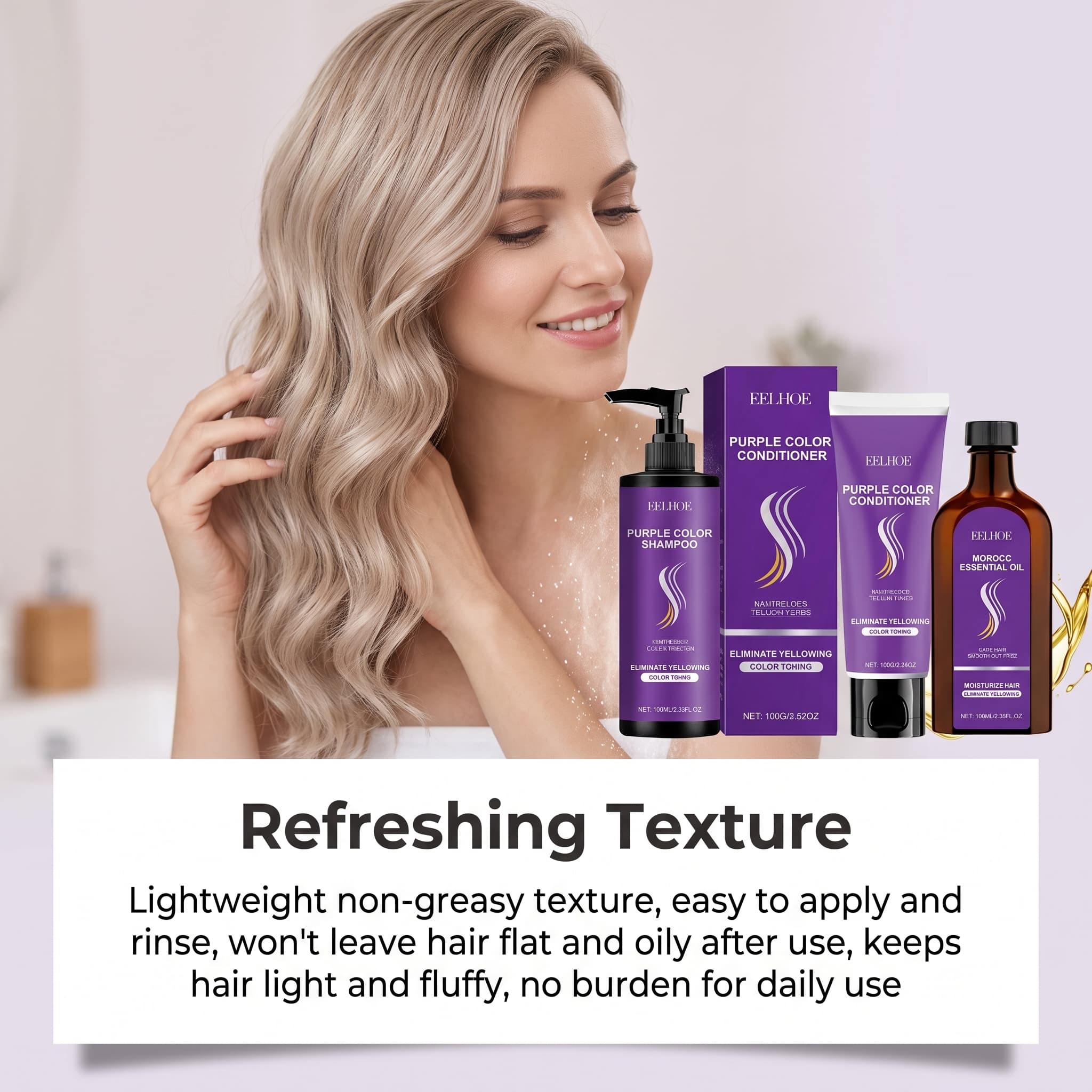 Ensemble shampoing violet avec - Hair Care Set avis et prix
