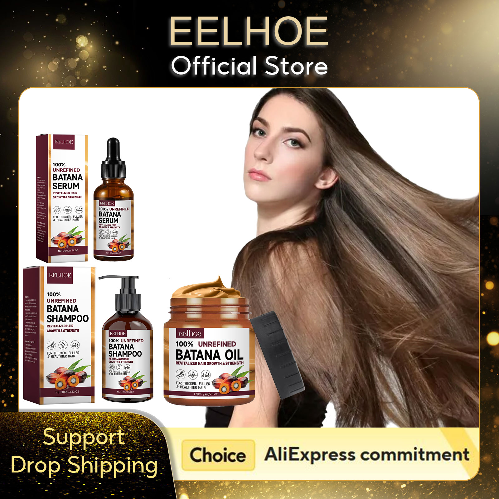 EELHOE huile de Batana naturel - Hair Care Set avis et prix
