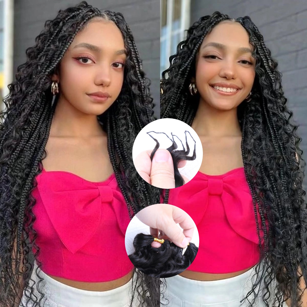 Extensions de cheveux humains  - Crochet Braiding Hair avis et prix